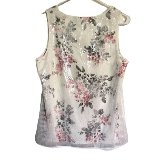 NEW White House Black Market Sequins Overlay Top.Size S - Picture 6 of 13
